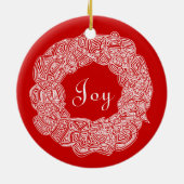 Doppel-Side-Gedenkrez (Joy/Year) Keramik Ornament (Hinten)