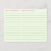 Doppel-Side-Margs & Matrimone-Rezept-Karte Begleitkarte (Rückseite)