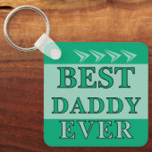 Doppel-Sieger Papa je Foto grün Schlüsselanhänger (Vorderseite)