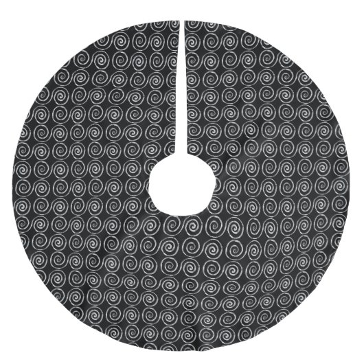 Doppel-Spiral-Keltenmuster Polyester Weihnachtsbaumdecke (Vorderseite)