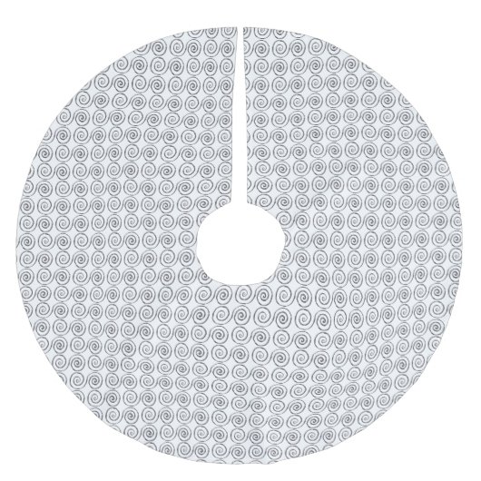 Doppel-Spiral-Keltenmuster Polyester Weihnachtsbaumdecke (Vorderseite)