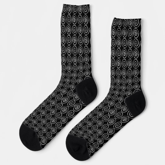 Doppel-Spiral-Keltenmuster Socken (Linkes Detail)