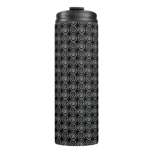 Doppel-Spiral-Keltenmuster Thermosbecher (Vorderseite)