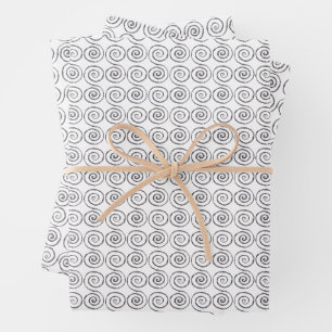 Doppel-Spirale-Keltisches Muster Geschenkpapier Set