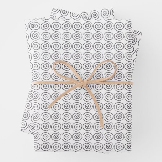 Doppel-Spirale-Keltisches Muster Geschenkpapier Set (Beispiel)