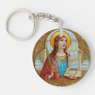 Doppel St. Cäcilia von Rom (BK 003) Schlüsselanhänger
