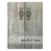 Doppel Stall Doors Country Wedding Spiral Notebook Notizblock (Vorderseite)