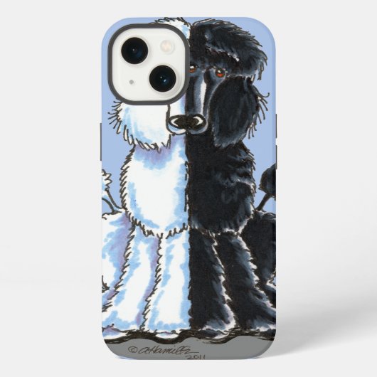 Doppel-Standard-Poodles iPhone Hülle (Rückseite)