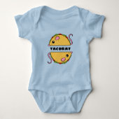 Doppel Taco Rat Baby Bodysuit (Schwarzer Text) Baby Strampler (Vorderseite)