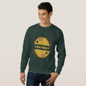 Doppel Taco Rat Sweatshirt (Gelber Text) (Vorne ganz)
