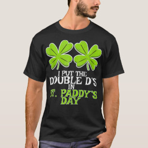 Doppel-Tags auf dem St Paddys Kleeblatt Funny St P T-Shirt