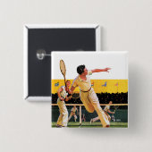Doppel-Tennis-Match Button (Vorne & Hinten)