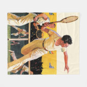 Doppel-Tennis-Match Fleecedecke (Vorderseite (Horizontal))