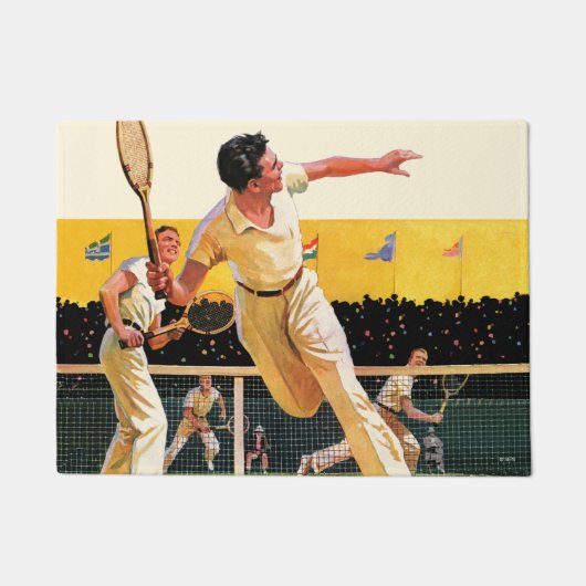 Doppel-Tennis-Match Fußmatte (Vorderseite)