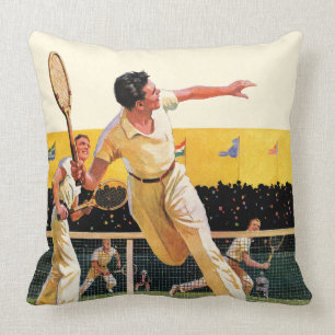 Doppel-Tennis-Match Kissen