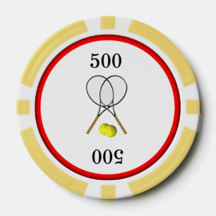 Doppel-Tennis-Sport-Thema Pokerchips