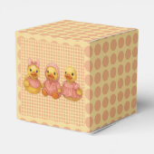 Doppel Trio in rosa Outfits Geschenkschachtel (Rückseite)