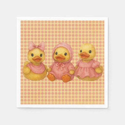 Doppel Trio in rosa Outfits Serviette (Vorderseite)