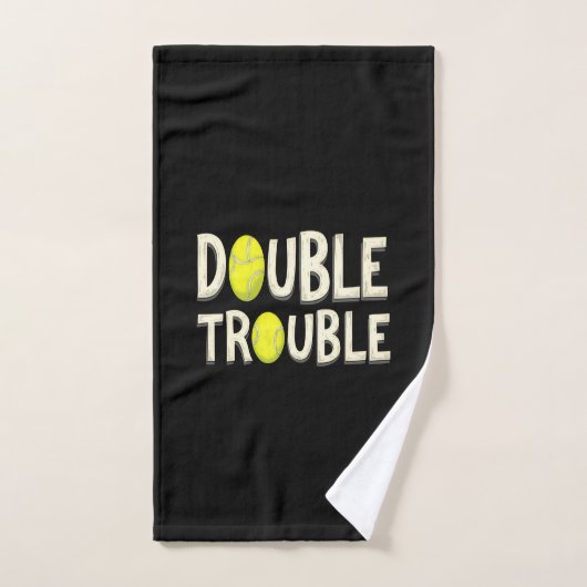 Doppel Trouble Funny Tennis Balls Handtuch (Handtuch)