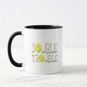 Doppel Trouble Funny Tennis Balls Tasse