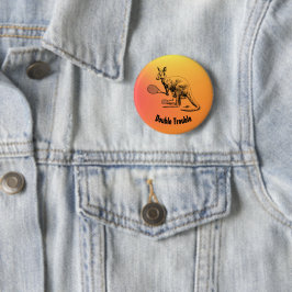 Doppel-Trouble Kangaroo Tennis Player Button