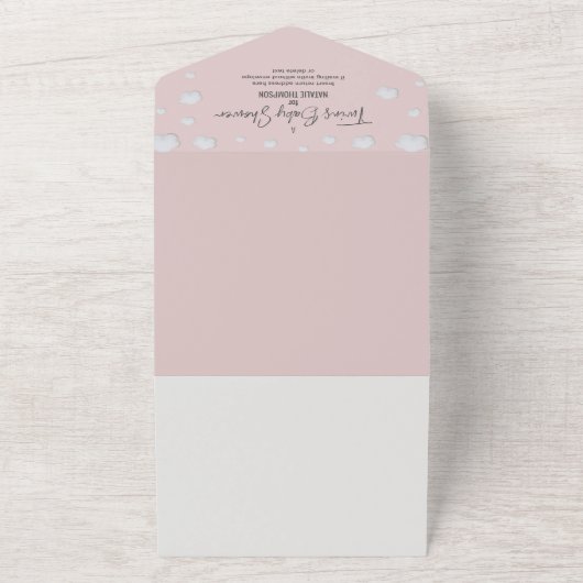 Doppel Trouble Twin Girls & Hopps Babydusche All In One Einladung (Außenbereich)