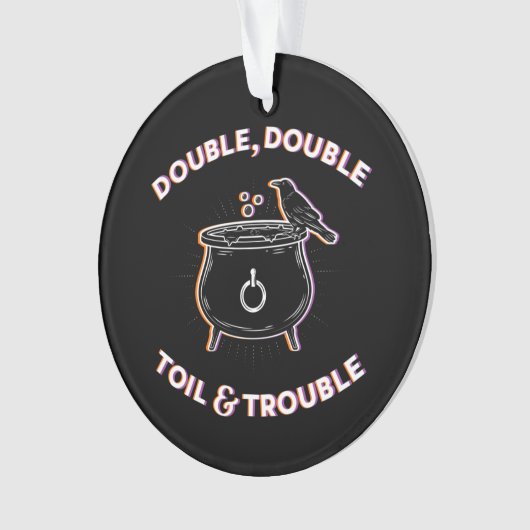 Doppel- und Trouble-Acryl-Ornament Ornament (Vorderseite)