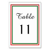 Doppel Weihnachtsfeier - Tafelkarte Tischnummer (Rückseite)