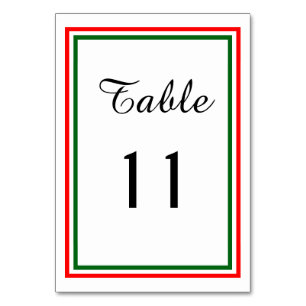 Doppel Weihnachtsfeier - Tafelkarte Tischnummer