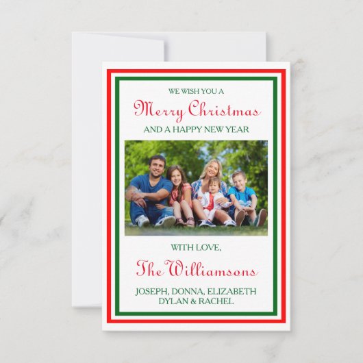 Doppel-Weihnachtsfest-Foto - 3x5 Weihnachtskarte Einladung (Vorderseite)