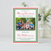 Doppel-Weihnachtsfest-Foto - 3x5 Weihnachtskarte Einladung (Stehend Vorderseite)