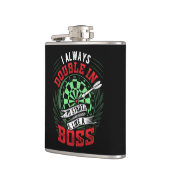 Doppel wie ein Boss Dart Flask 6 oz. Flachmann (Links)
