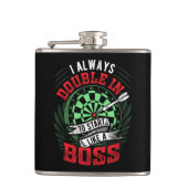 Doppel wie ein Boss Dart Flask 6 oz. Flachmann (Vorderseite)