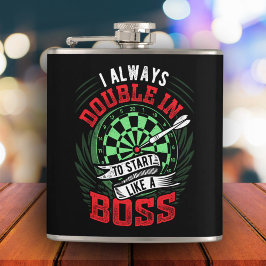 Doppel wie ein Boss Dart Flask 6 oz. Flachmann