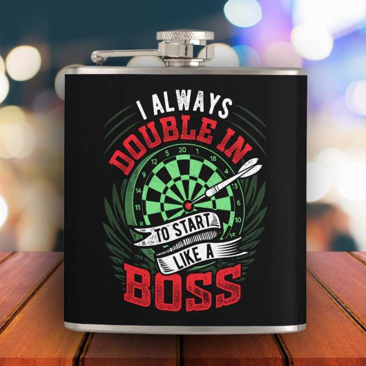 Doppel wie ein Boss Dart Flask 6 oz. Flachmann