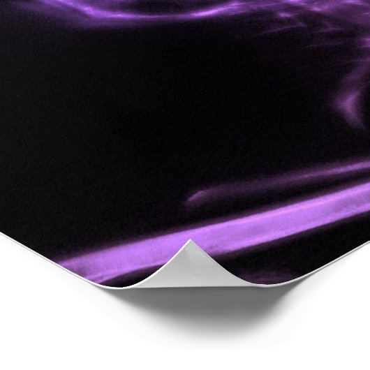 Doppel-X-Ray-Skulls mit Kopfhörern - Lila Poster (Ecke)