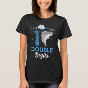 Doppel-Ziffern 10. Geburtstag 10 Jahre alt Tornado T-Shirt