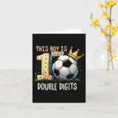 Doppel-Ziffern Geburtstag 10. Jahr Jungen Fußball Karte (Gelbe Blume)