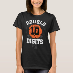 Doppel-Ziffern Geburtstagsdekorationen Junge 10. B T-Shirt