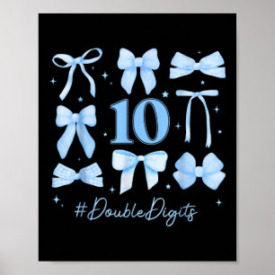 Doppel-Ziffern Geburtstagskleidung 10. Geburtstags Poster