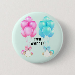 Doppel-Zwillings-Baby-Partygeschenke Button