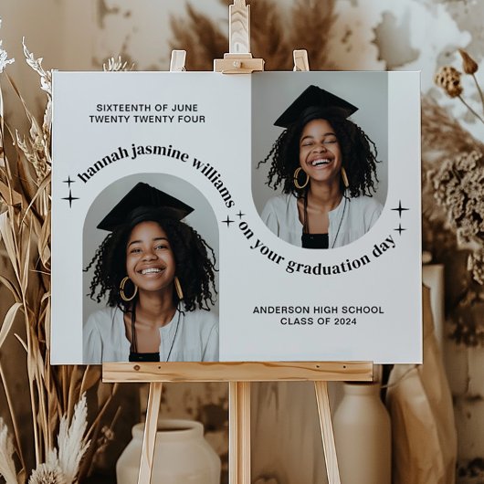 Doppelartiges Foto Girl Abschluss Poster