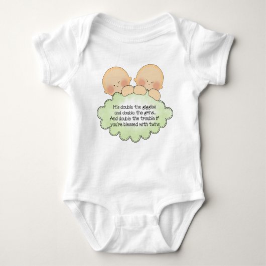 DoppelBaby-Ballettröckchenbodysuit Baby Strampler (Vorderseite)