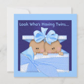 DOPPELBaby-DUSCHEN-AFROAMERIKANER-EINLADUNG Einladung (Vorderseite)