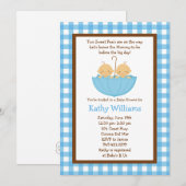 DoppelBaby-Duschen-Einladung Einladung (Vorne/Hinten)