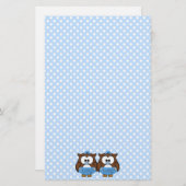 DoppelBabyeule Briefpapier (Vorne/Hinten)