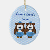 DoppelBabyeule Keramikornament (Rechts)