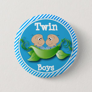 DoppelBabyparty-Thema der jungen-  Button