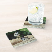 Doppelbarren Glasuntersetzer (Schrägansicht)