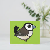 Doppelbarrierefinch Postkarte (Stehend Vorderseite)